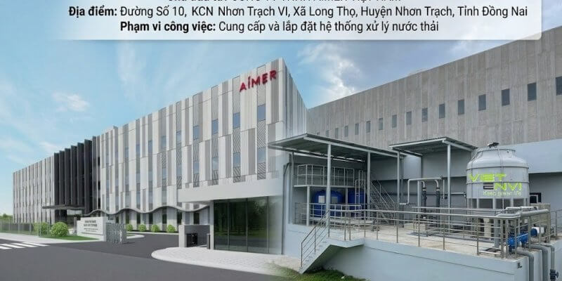 Trạm xử lý nước thải Nhà máy Công ty TNHH Aimer Việt Nam